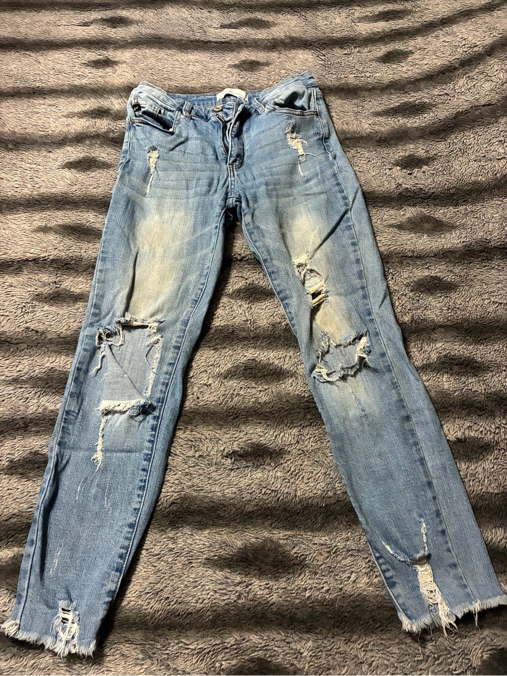 KanCan Distressed Skinny Jeans - Light Blue